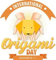 internationell origami dag baner design vektor