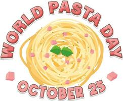 världen pasta dag banner design vektor