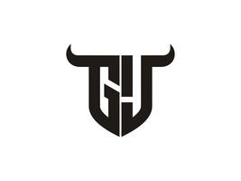ursprüngliches gj bull-logo-design. vektor