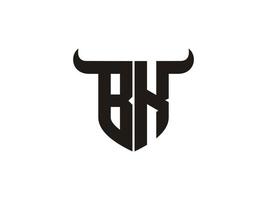 anfängliches bk-bull-logo-design. vektor