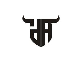 anfängliches da-bull-logo-design. vektor