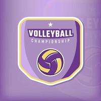 designelemente für das logo der volleyballmeisterschaft vektor