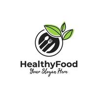 Logo-Design-Konzept für gesunde Lebensmittel vektor