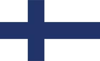 die nationalflagge von finnland vektorillustration. Flagge der Republik Finnland mit offizieller Farbe und genauen Proportionen. Zivil- und Staatsfähnrich vektor