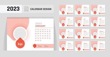 2023 kalender design mall vektor