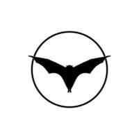 Silhouette des fliegenden Fuchses oder der Fledermaus für Symbol, Symbol, Piktogramm, Logo, Website oder Grafikdesignelement. Vektor-Illustration vektor