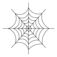 Spinnennetz. Silhouette. Vektor-Illustration. skizzieren. eine klebrige Opferfalle. kompliziertes Netzwerk. Halloween-Symbol. Allerheiligen. Hinterhalt der Jäger. Dünner Faden. vektor