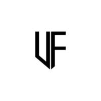 uf-Brief-Logo-Design mit weißem Hintergrund in Illustrator. Vektorlogo, Kalligrafie-Designs für Logo, Poster, Einladung usw. vektor