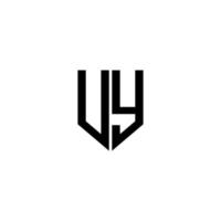 uy-Buchstaben-Logo-Design mit weißem Hintergrund in Illustrator. Vektorlogo, Kalligrafie-Designs für Logo, Poster, Einladung usw. vektor