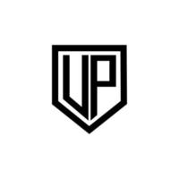 upp brev logotyp design med vit bakgrund i illustratör. vektor logotyp, kalligrafi mönster för logotyp, affisch, inbjudan, etc.