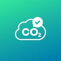CO2-neutrales Symbol mit CO2-Gas vektor
