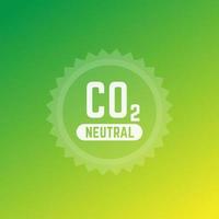 CO2-neutrales Abzeichen, Vektoretikett vektor