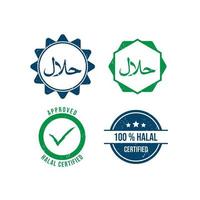 Satz von Halal-Grunge-Stempel-Design vektor