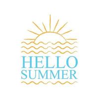 hallo sommerbild typografie vecto vektor