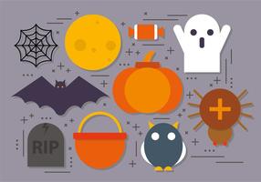Flache Vektor Halloween Icons
