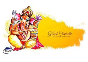 glad ganesh chaturthi för indisk festivalbakgrund vektor
