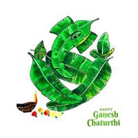 Happy Ganesh Chaturthi für das indische Festival vektor