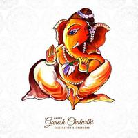 glad ganesh chaturthi indisk festival kreativ design vektor