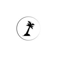 Kokosnussbaum Symbol Bild Illustration Vektor Design Strandlandschaft Symbol