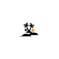 Kokosnussbaum Symbol Bild Illustration Vektor Design Strandlandschaft Symbol