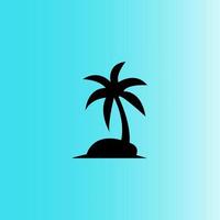 Kokosnussbaum Symbol Bild Illustration Vektor Design Strandlandschaft Symbol