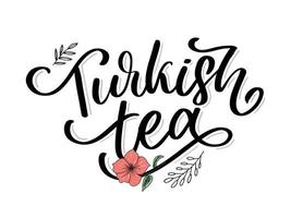 türkische traditionen der teezeremonie. Teezeit. dekorative Elemente für Ihr Design. Vektorillustration mit orientalischer Schale auf weißem Hintergrund. vektor