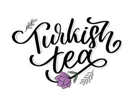 türkische traditionen der teezeremonie. Teezeit. dekorative Elemente für Ihr Design. Vektorillustration mit orientalischer Schale auf weißem Hintergrund. vektor