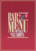 Cocktails und Weinrestaurant-Bar-Menü-Design vektor
