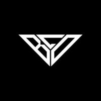 bcd brev logotyp kreativ design med vektor grafisk, bcd enkel och modern logotyp i triangel form.