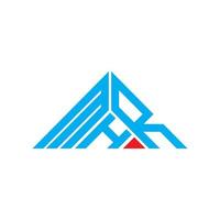 MHR-Brief-Logo kreatives Design mit Vektorgrafik, MHR-einfaches und modernes Logo in Dreiecksform. vektor