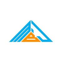 mbj Brief Logo kreatives Design mit Vektorgrafik, mbj einfaches und modernes Logo in Dreiecksform. vektor
