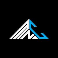 mnc brev logotyp kreativ design med vektor grafisk, mnc enkel och modern logotyp i triangel form.