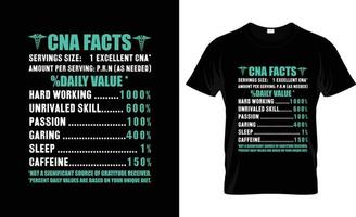 CNA-T-Shirt-Design, CNA-T-Shirt-Slogan und Bekleidungsdesign, CNA-Typografie, CNA-Vektor, CNA-Illustration vektor