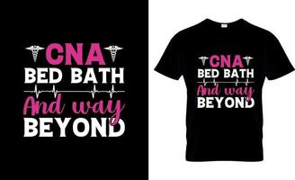 CNA-T-Shirt-Design, CNA-T-Shirt-Slogan und Bekleidungsdesign, CNA-Typografie, CNA-Vektor, CNA-Illustration vektor