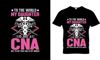 CNA-T-Shirt-Design oder CNA-Plakatdesign oder CNA-Shirt-Design vektor