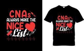 CNA-T-Shirt-Design oder CNA-Plakatdesign oder CNA-Shirt-Design vektor