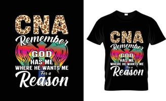 CNA-T-Shirt-Design, CNA-T-Shirt-Slogan und Bekleidungsdesign, CNA-Typografie, CNA-Vektor, CNA-Illustration vektor