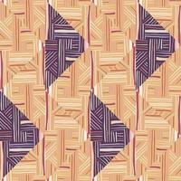 kreativ Ränder årgång prydnad. stam- rader mosaik- sömlös mönster. abstrakt geometrisk etnisk bricka vektor
