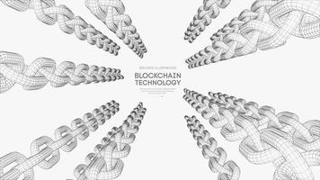 digitale Blockchain-Technologie. großer Datenvektorhintergrund. Vektorhintergrund der Kryptowährungstechnologie. vektor