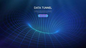 Datenbrücke-Vektor-Illustration. Traffic Big Data und Datenvisualisierung. hintergrund der digitalen technologie des kommunikationsnetzwerks. vektor