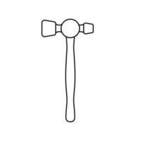 Hammer-Symbol isoliert auf weißem Hintergrund. Vektor-Hammer-Illustration. vektor