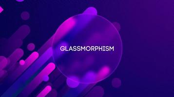 Glasmorphismus abstrakte Verlaufsformen. verschwommene Gradientenvektorillustration. Neongradient im Glasmorphismus-Stil. vektor