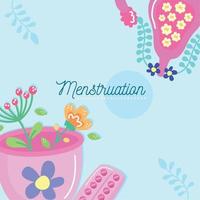menstruation text vykort vektor