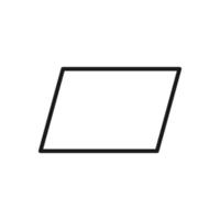 Parallelogramm-Formsymbol-Vektorsymbol für kreatives Grafikdesign-UI-Element in einer Piktogrammillustration vektor