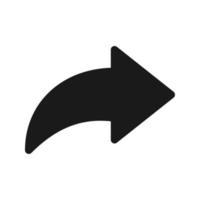 Vorwärts-Symbol. einfaches Pfeilsymbol. flaches Design für Web oder mobile App vektor