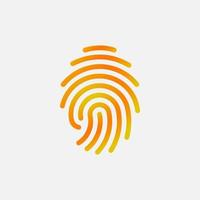 Symbolvektor für Fingerabdruck-Identifikationssystem vektor