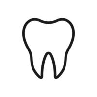 Symbolvektor für die Zahnlinie. medizinische zahnsymbolillustration vektor