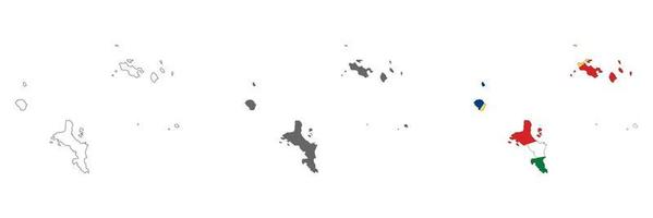 sehr detaillierte Seychellen-Karte mit Grenzen auf Hintergrund isoliert vektor