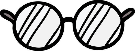 tecknad serie glasögon linje konst vektor