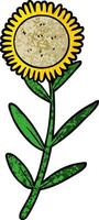 Cartoon-Doodle-Sonnenblume vektor